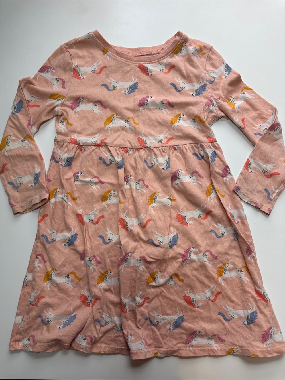 Size 5T long sleeve unicorns dress